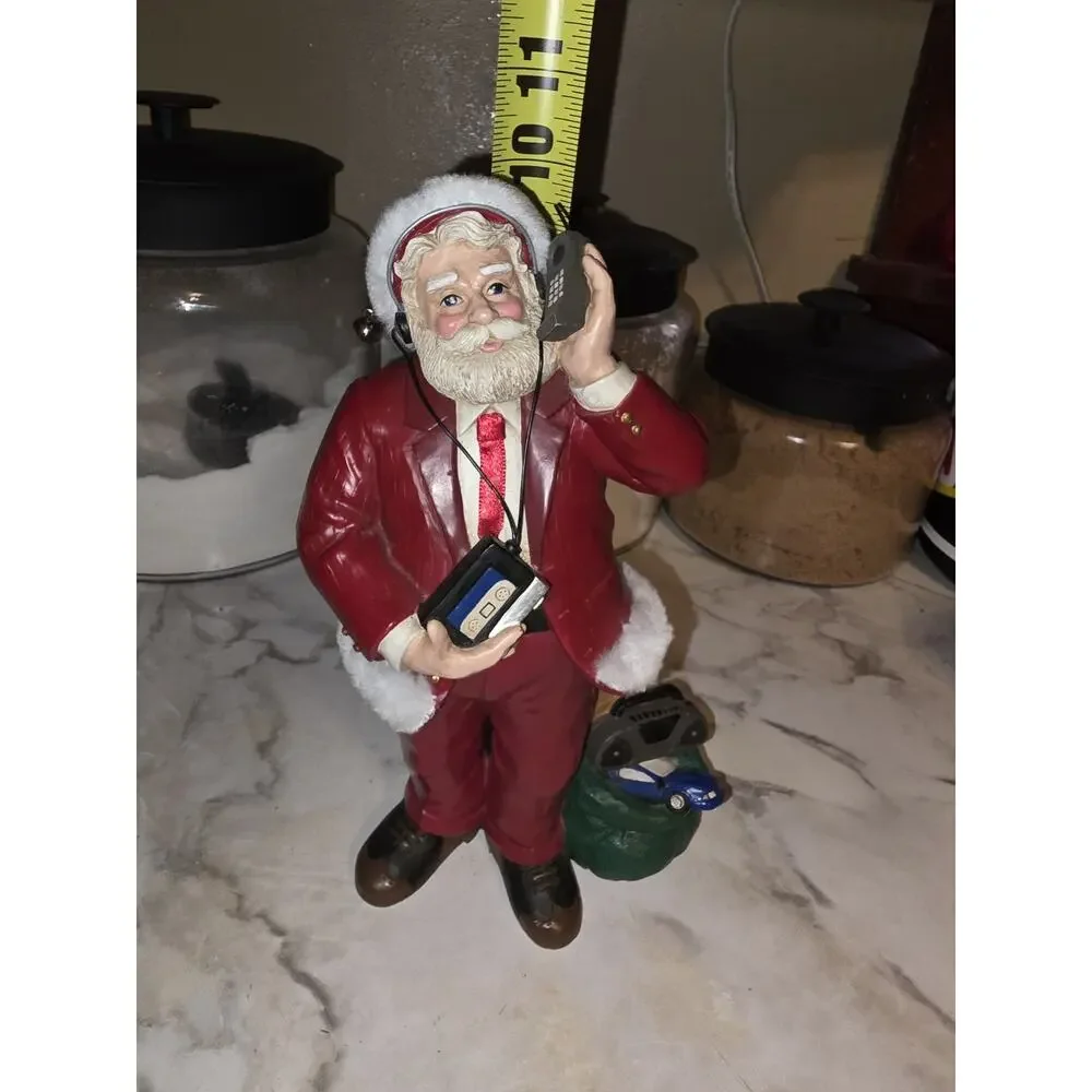 Vtg 80s Midwest 20th Century Santa Claus Cassette Player Mobile Phone Christmas